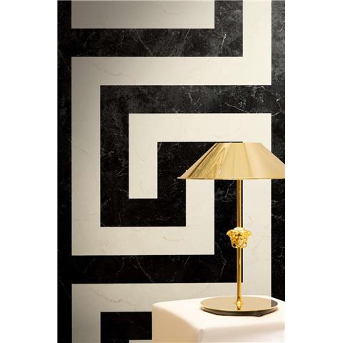Versace VI Greek Key Wallpaper 79174-1 Black/White