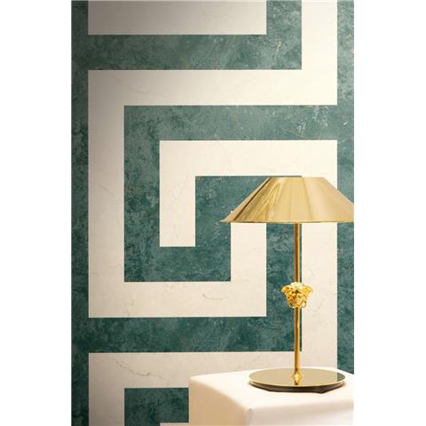 Versace VI Greek Key Wallpaper 79174-3 Cream/Green