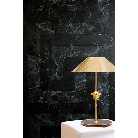 Versace VI Greek Key Wallpaper 79174-7 Black/Grey