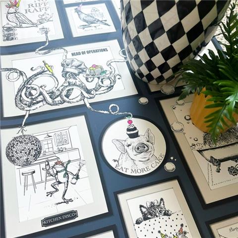 Belgravia Madhouse Novelty Wallpaper 792 Blue