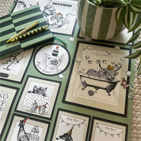 Belgravia Madhouse Novelty Wallpaper 793 Sage