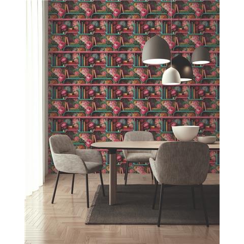 AS Curiosity Collection Wallpaper Floral Bookshelf 793774