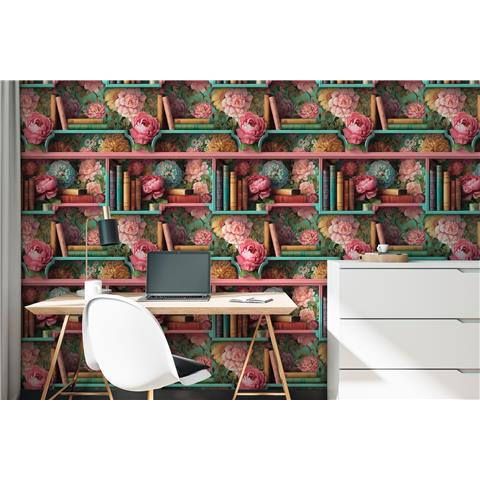AS Curiosity Collection Wallpaper Floral Bookshelf 793774