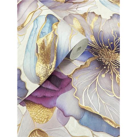 Renata Heavyweight Italian Vinyl Floral Wallpaper 811321 Multi