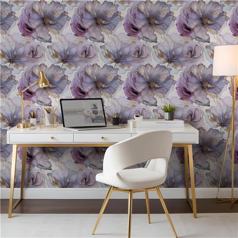 Renata Heavyweight Italian Vinyl Floral Wallpaper 811321 Multi