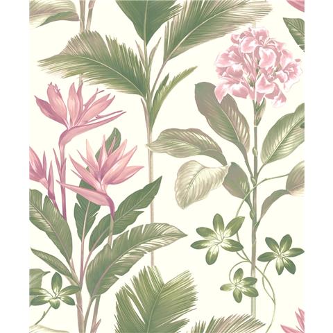 Belgravia Oliana floral Wallpaper 8495 Pink/Green