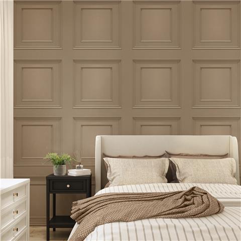 Belgravia Oliana Wood Panel Wallpaper 8497 Beige