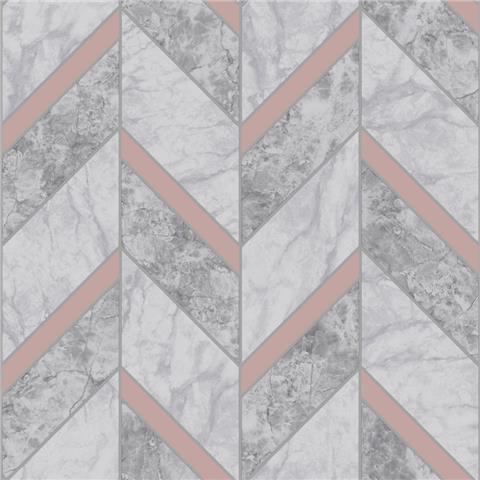 Holden Decor Tile on a Roll carrara tile 89342 charcoal/rose