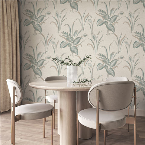 Belgravia Zambaiti Parati Palma Leaf Wallpaper GB9010 Sage