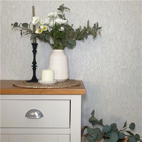 Belgravia Zambaiti Parati Carlotta Plain Texture Wallpaper 9034 Silver