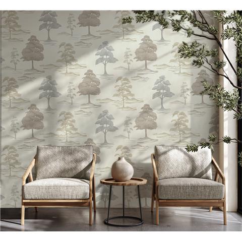 Belgravia Zambaiti Parati Carlotta Tree Wallpaper 9035 Cream