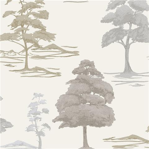 Belgravia Zambaiti Parati Carlotta Tree Wallpaper 9035 Cream