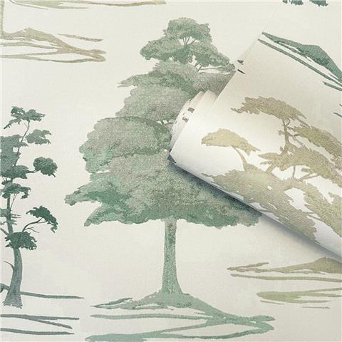 Belgravia Zambaiti Parati Carlotta Tree Wallpaper 9037 Sage