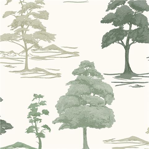 Belgravia Zambaiti Parati Carlotta Tree Wallpaper 9037 Sage