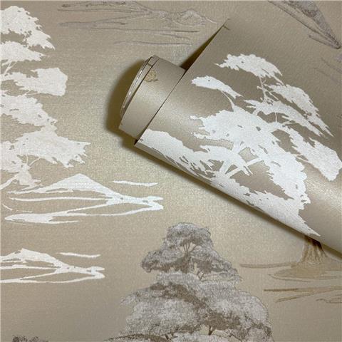 Belgravia Zambaiti Parati Carlotta Tree Wallpaper 9038 Champagne