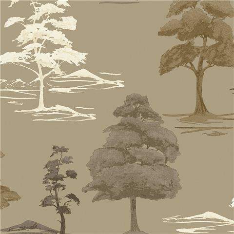 Belgravia Zambaiti Parati Carlotta Tree Wallpaper 9038 Champagne
