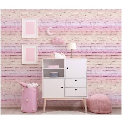 Arthouse Ombre Brick Wallpaper 909706 Pastel Pink