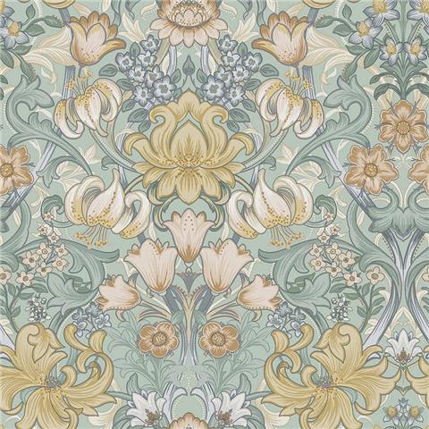 Holden Statement Ornamental Floral Wallpaper 13880 Aqua/Multi