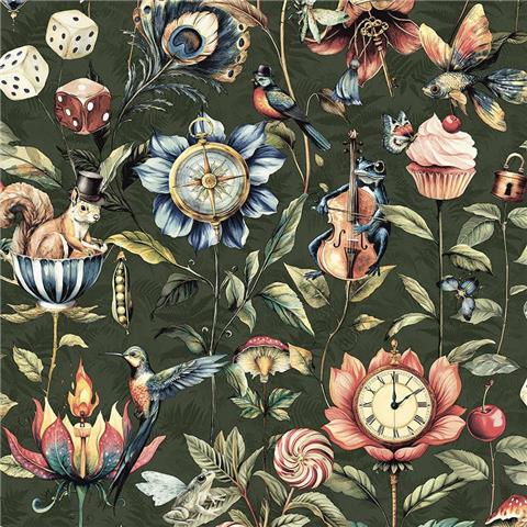 Elysium Curious Creatures Wallpaper 91941 Emerald Green