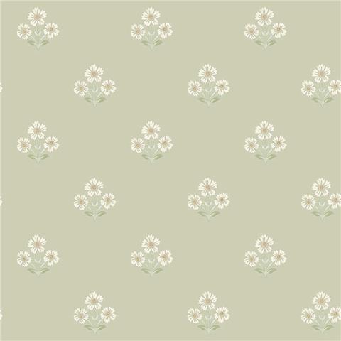 Holden Statement Daisy Floral Motif Wallpaper 13971 Sage