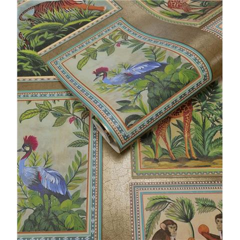 Holden Statement Tropical Frames Wallpaper 14270 Gold