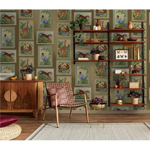 Holden Statement Tropical Frames Wallpaper 14270 Gold