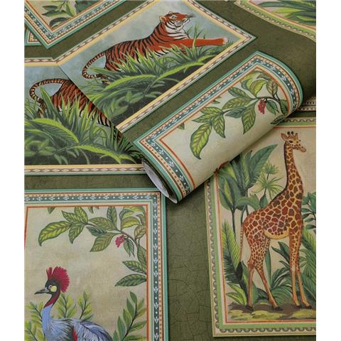 Holden Statement Tropical Frames Wallpaper 14271 Green