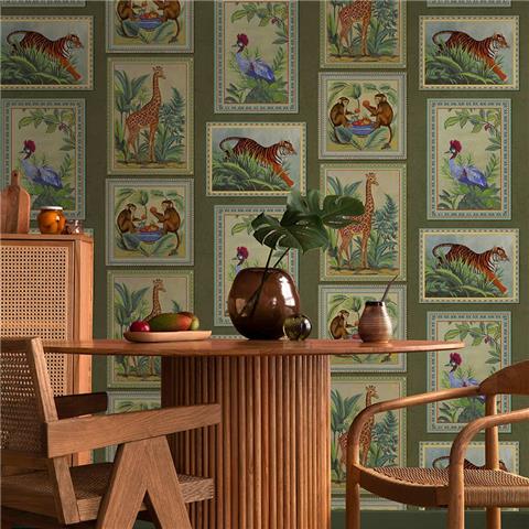 Holden Statement Tropical Frames Wallpaper 14271 Green