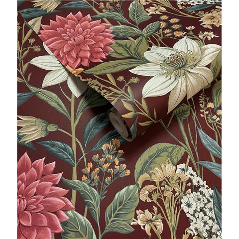 Holden Statement Grand Floral Wallpaper 14321 Berry