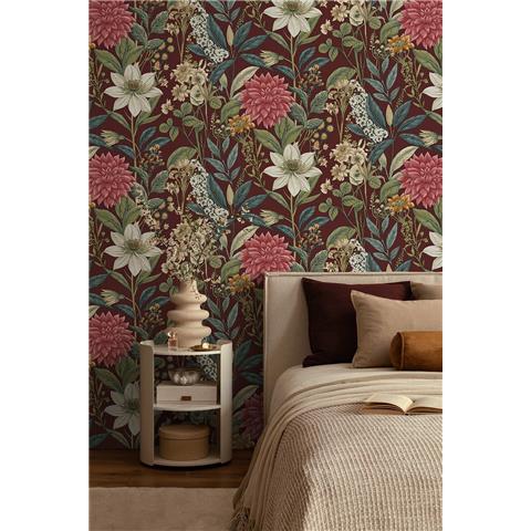 Holden Statement Grand Floral Wallpaper 14321 Berry