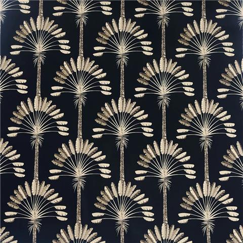 Arthouse Palm Palace Wallpaper 921702 Black/Gold