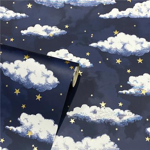 Arthouse Stars and Clouds Wallpaper 923907 Navy