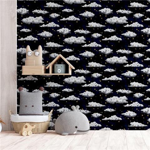 Arthouse Stars and Clouds Wallpaper 923907 Navy
