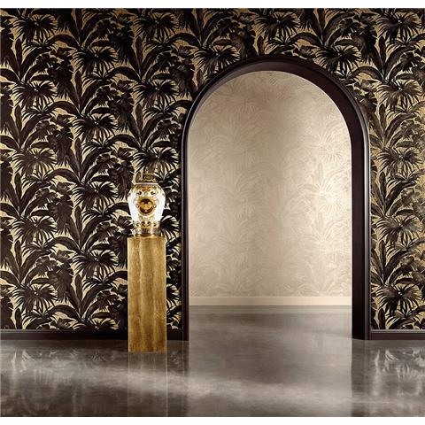 Versace V Jungle Palm Wallpaper 96240-1 Brown/Gold