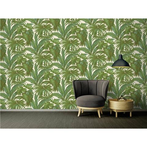 Versace V Jungle Palm Wallpaper 96240-5 Green/Beige