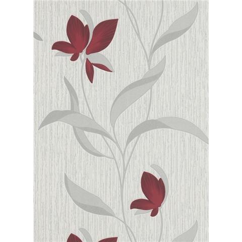 Erismann Fleur Floral Wallpaper 9730-06 Red