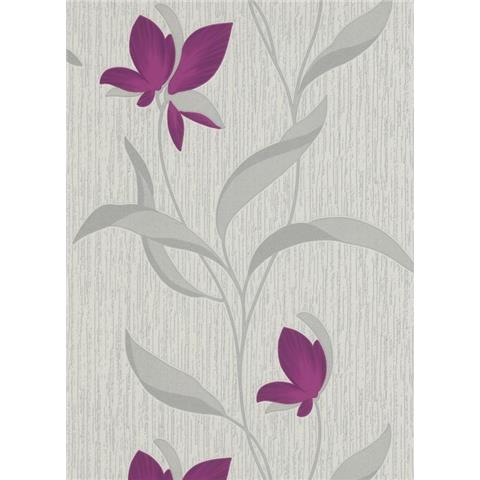 Erismann Fleur Floral Wallpaper 9730-09 Plum