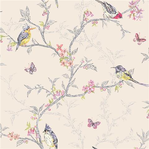 Holden Statement Feature Wallpapers Ornithology Phoebe Beige 98082