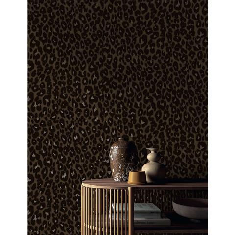 Holden Decor Makucha Genuine Flock Wallpaper 99532 Umber