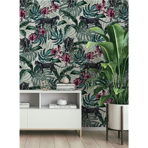 Graduate Collection Wallpaper Jungle Panther Cream