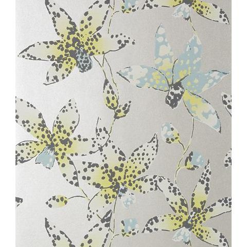 Anna French Seraphina Spotted Orchid Wallpaper AT6045 Metallic Silver