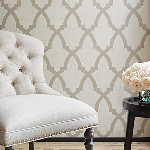 Anna French Seraphina Brock Trellis Wallpaper AT6018 Neutral