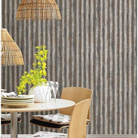 Reclaim Wallpaper Corrugated Metal 22333