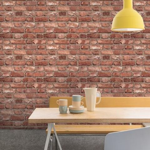 GranDeco Home Vintage Brick Wallpaper A28901 Red