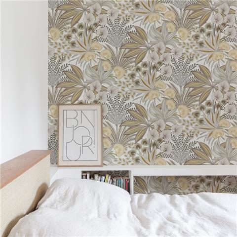 GranDeco Karuna Vinyl Wallpaper A69002 Beige/Taupe