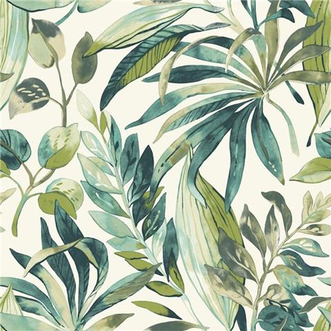 GranDeco Karuna Vinyl Wallpaper A71201 Green/White