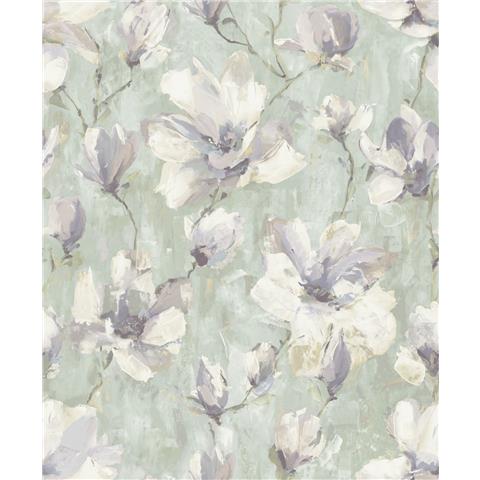 Grandeco Camilla floral Wallpaper A72404 Sage