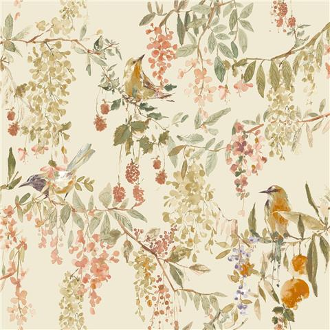 Grandeco Life Blackberry Trail Wallpaper A79301 Cream