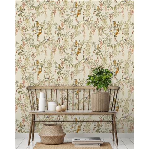 Grandeco Life Blackberry Trail Wallpaper A79301 Cream