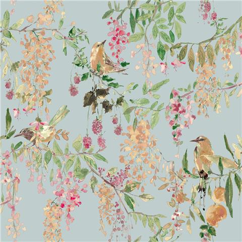 Grandeco Life Blackberry Trail Wallpaper A79303 Blue